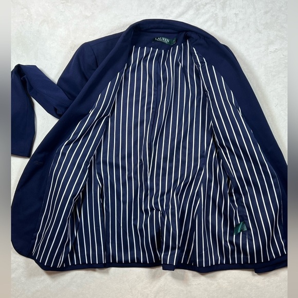 Ralph Lauren Black Label Women’s Size 8 Blazer Navy Single Button Vented Coat - Picture 10 of 15